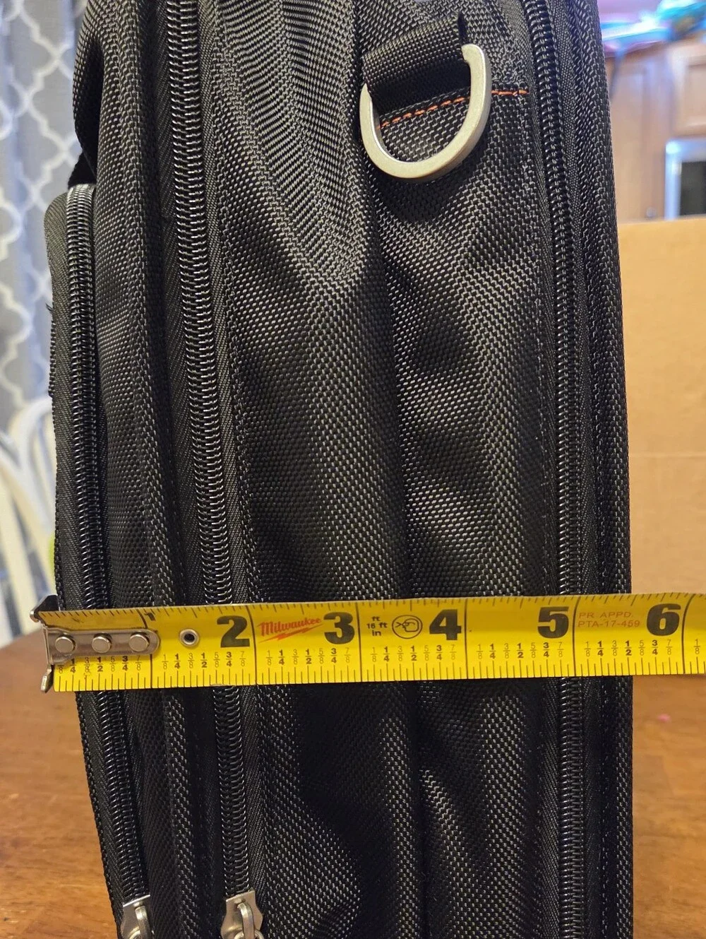 Lands' End Black Business Briefcase Laptop Bag Multi Compartment Professional Wo
